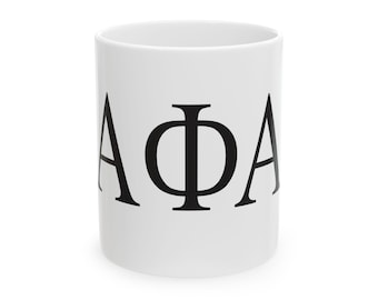 Alpha Phi Alpha Greek Letters Mug | Ceramic Coffee Cup