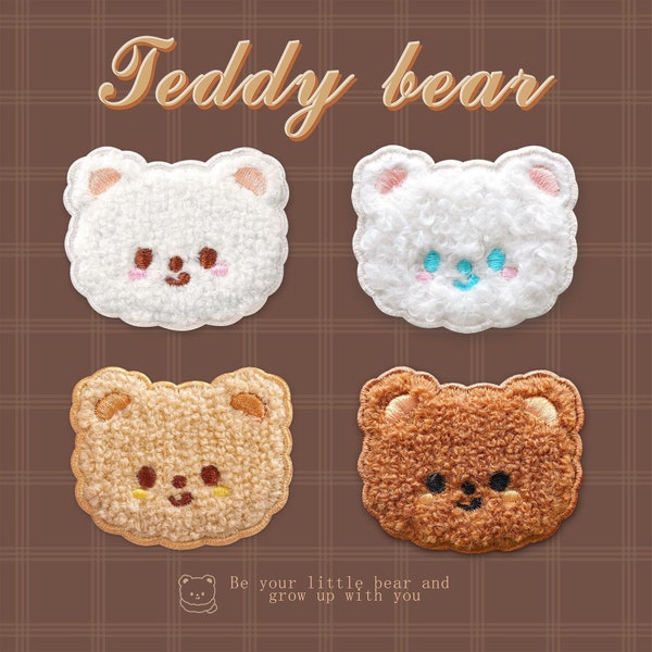 Super Cute Teddy Bear Patches, Self-Adhesive, Patch Sticker, Embroidered Patch, Iron-On/Sew-On Patch