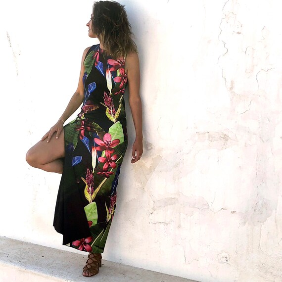 split leg maxi dress