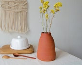 Ceramic vase, Terracotta vase, Bud vase, Modern flower vase, Pottery vase handmade, Farmhouse decor, Ikebana vase, Minimalist stoneware vase