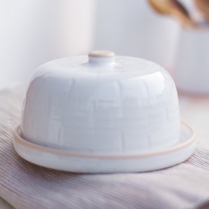 Butter dish with lid, Butter keeper, Pottery butter dish, Stoneware butter dish, Cheese dome, Cheese keeper, Ceramic covered butter dish image 6