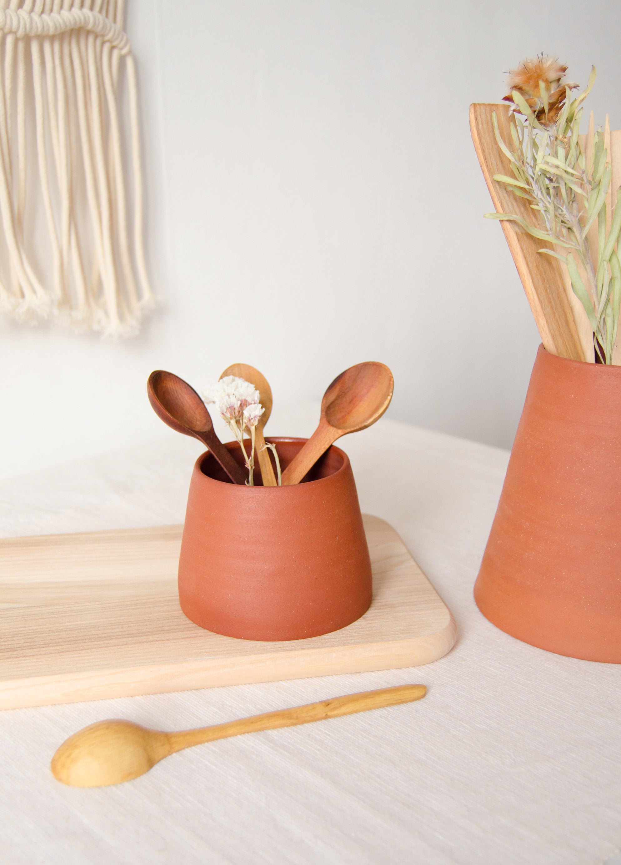 Set of 2 utensil holders Ceramic utensil holder Utensil Etsy