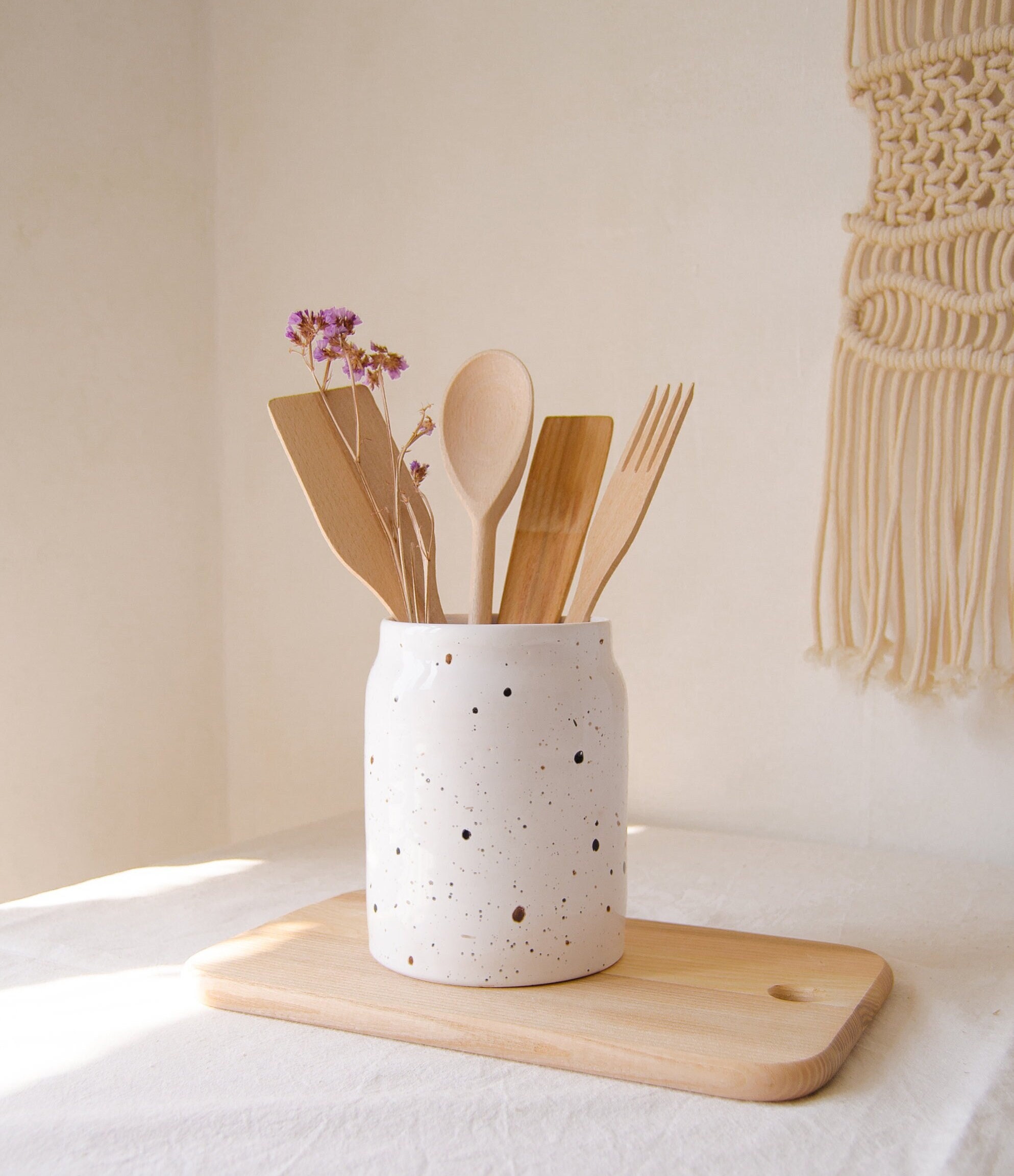 Ceramic Utensil Jar –