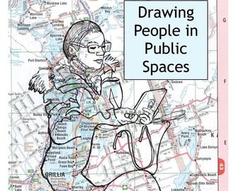 Drawing People in Public Spaces - Tips and Techniques - One Page Folding Zine