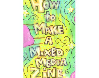 How to Make a Mixed Media Zine - digital mini zine