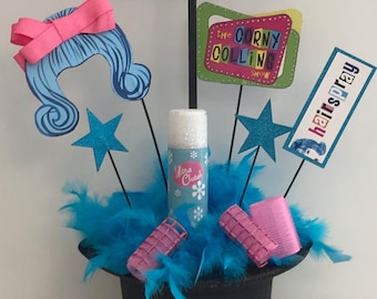 BROADWAY TOP HAT Musical Theatre Centerpiece Party Decoration ~ Playbill, Feather Boa, Glitter, 40+ Broadway Shows ~ Will Customize for You!