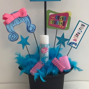 BROADWAY TOP HAT Musical Theatre Centerpiece Party Decoration ~ Playbill, Feather Boa, Glitter, 40+ Broadway Shows ~ Will Customize for You!