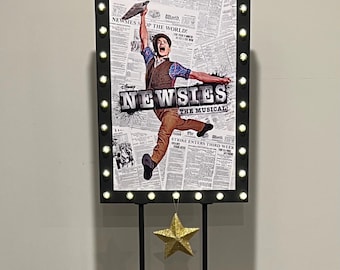 4-ft TALL Broadway CENTERPIECE ~ Poster Marquee LIGHT Up Sign Decoration ~ 25+ Broadway Shows ~ Bar Bat Mitzvah, Graduation, Sweet 16 etc