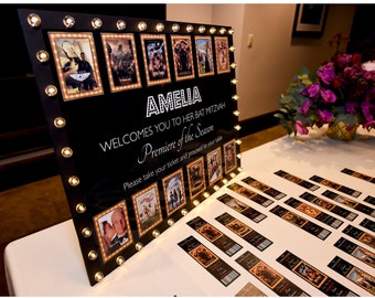 HOLLYWOOD Personalized Red Carpet Movie Light Up Marquee POSTER Sign ~ Box Office/Will Call ~ Bat Bar Mitzvah - Sweet 16