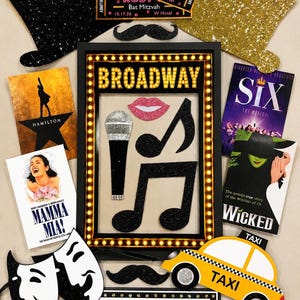 BROADWAY Musical Theater PHOTO Booth or Selfie Props ~ Personalized ~ Graduation ~ Bat Bar Mitzvah