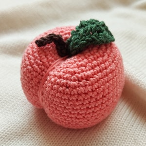 Crochet peach Peach pattern Crochet pattern Amigurumi pattern Amigurumi peach Crochet food Crochet fruit PDF crochet pattern Handmade toy