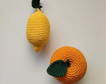 Crochet lemon orange Lemon orange pattern Crochet pattern Crochet tropic fruit Amigurumi pattern Crochet food Amigurumi fruit