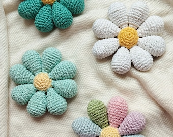 Crochet flower Crochet pattern Flower pattern Amigurumi pattern Amigurumi  flower Flower rattle Baby rattle PDF crochet pattern Handmade toy