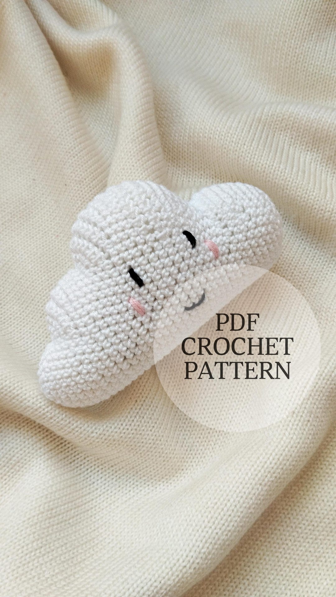Crochet Cloud Rattle Pattern: Amigurumi Kawaii Toy (PDF Pattern) - Etsy