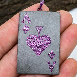 Natuurlijke robijnrode aaskaarthanger, 925 sterlingzilveren herensieraden, handgemaakte effenen edelsteenhanger, jubileumcadeau, verjaardagscadeau
