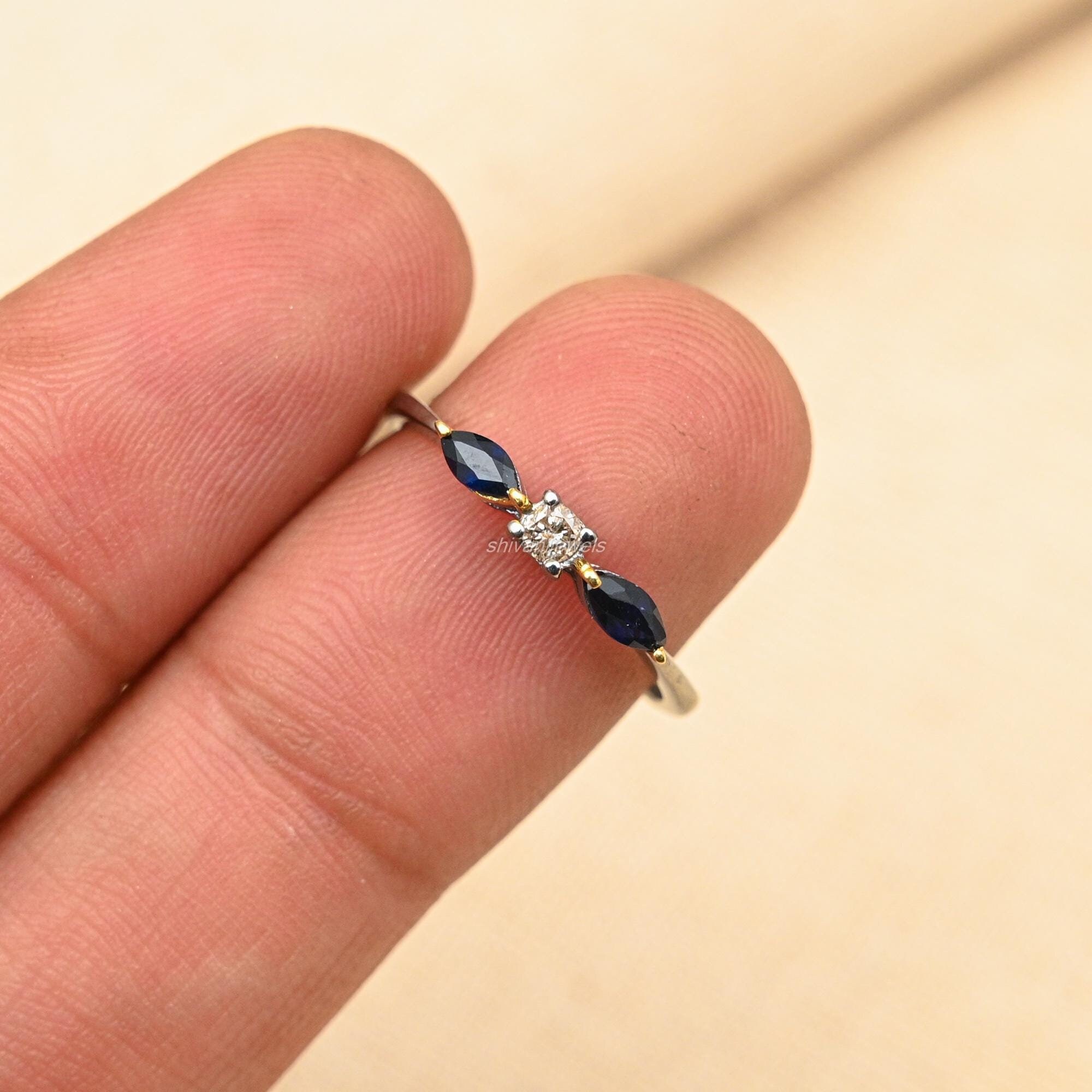 サファイア　リング　マーキス　silver925 指輪 ブルーサファイア マーキスカット0.949ct シルバーSV925リング