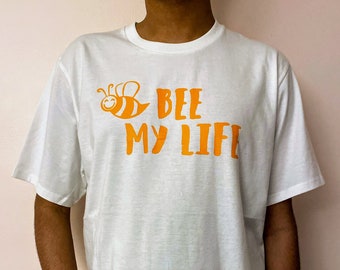 Unisex Organic Cotton T-shirt | Casual Summer Tee | Eco-friendly Clothings I Bee My Life Vegan Tee