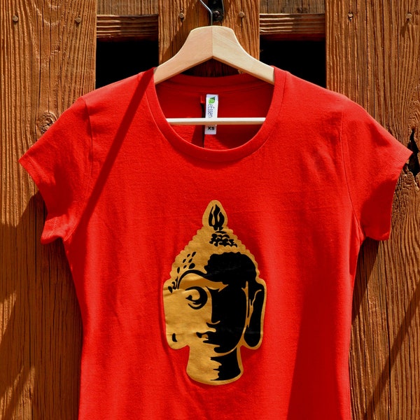 T-shirt in cotone organico con manica Buddha Cap, abbigliamento sostenibile, camicia Fairtrade eticamente realizzata, regalo spirituale ecologico, maglietta vegana