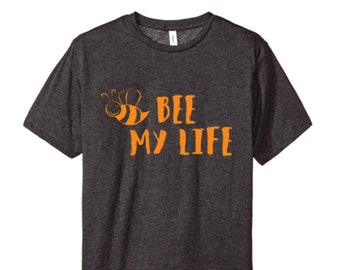 Unisex Organic Cotton T-shirt | Boho Graphic Tee | Eco-friendly Shirt I Bee My Life Vegan Tee