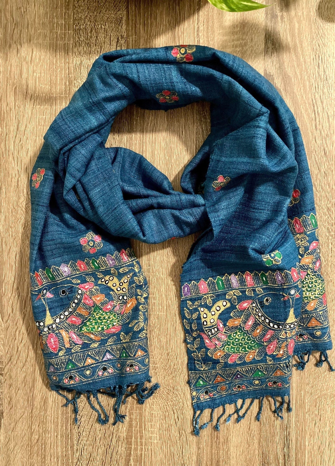 Madhubani Dupatta - Blue main image 0