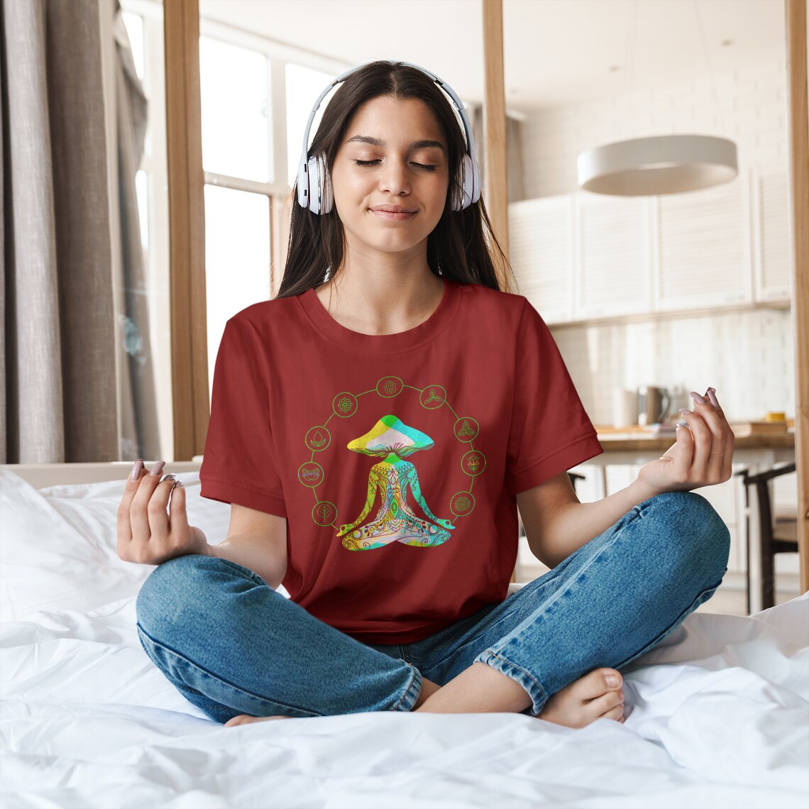 Mushroom Psychedelic Trippy Women's Sweatshirt