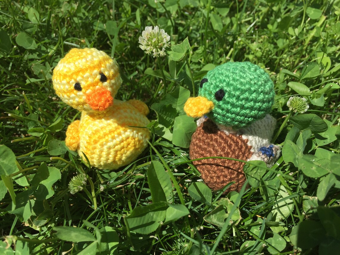 Male Duck & Rubber Duck Amigurumi Crochet Pattern Etsy