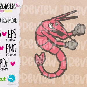Shrimp Zombies SVG, Ai, Eps, Pdf, Png, Dxf / Digital Cut file / Silhuoette Cameo, Cricut / INSTANT DOWNLOAD