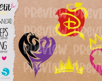 Archivo de corte digital de Evie Mal de Evil Sons svg/Ai/pdf/eps/png/DESCARGA INSTANTÁNEA