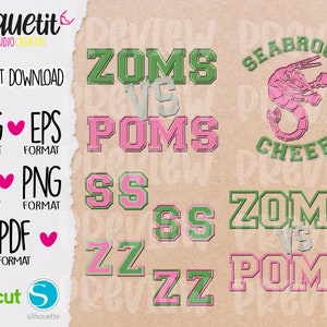 ZomsVsPoms SVG, Ai, Eps, Pdf, Png, Dxf / Digital Cut Datei / Silhuoette Cameo, Cricut / SOFORT DOWNLOAD