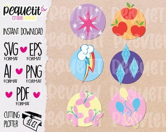 Cutie Pony Marks svg/Ai/pdf/eps/png/vynil cut/Digital cut file /INSTANT DOWNLOAD