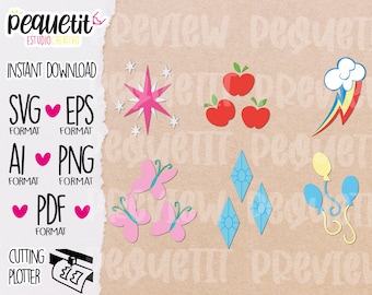 Cutie Pony Marks svg/Ai/pdf/eps/png/vynil cut/Digital cut file /INSTANT DOWNLOAD