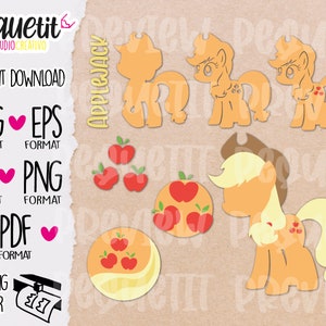 Cute Apple Pony svg/Ai/pdf/eps/png/vynil cut/Digital cut file /INSTANT DOWNLOAD