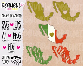 5 Mexico SVG, Eps, Ai, Png, Pdf, Digital file, Textile Vynil, Mexico Independence Day