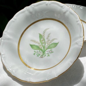 Vintage Winterling Bavaria Lily of the Valley Pair of Berry Bowls