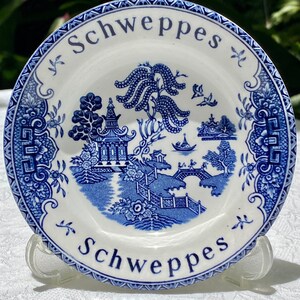 Vintage Blue Willow Enoch Wedgwood Schweppes Pin Dish Circa 1970s