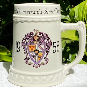 Vintage 1958 Sigma Alpha Epsilon Fraternity Stein Penn State 16 Ounce