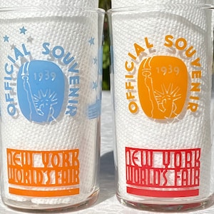 1939 Worlds Fair Drinking Glasses - Etsy