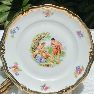 Vintage Winterling Bavaria Cupid Set of Four Bread Plates