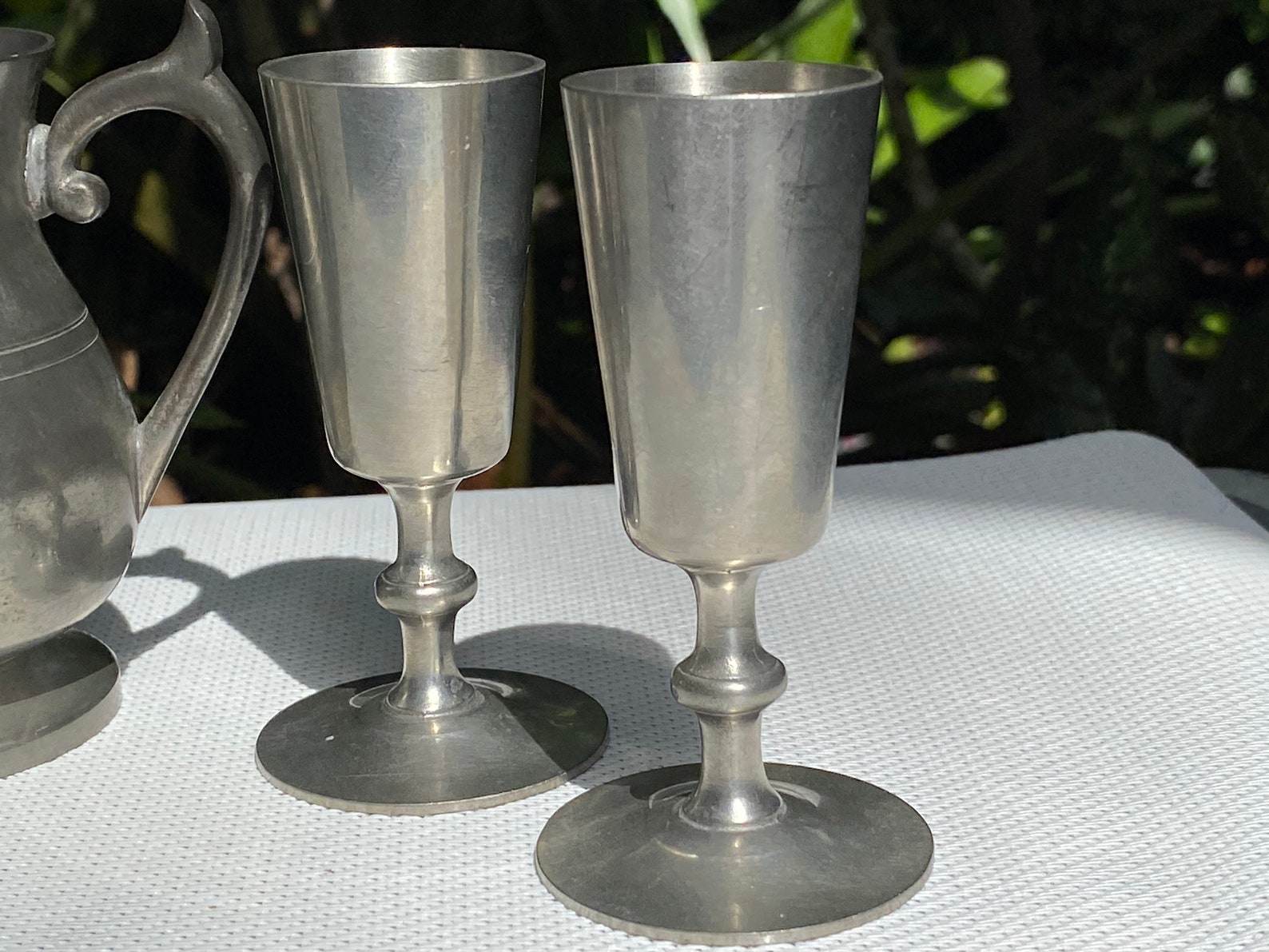 Woodbury Pewter Bar Set Four Liqueur / Shot Glasses With Etsy
