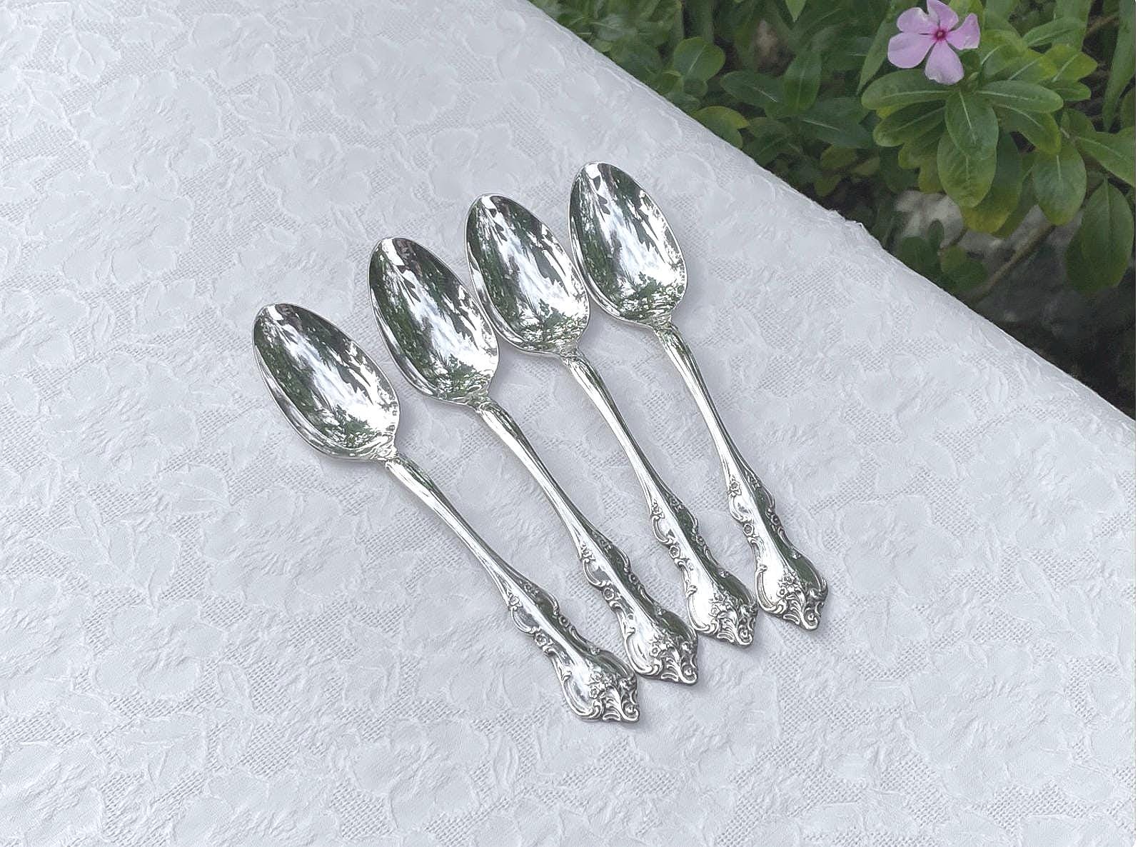 Vintage Orleans 1964 SIlverplate Set of Four Teaspoons - International Deep Silver