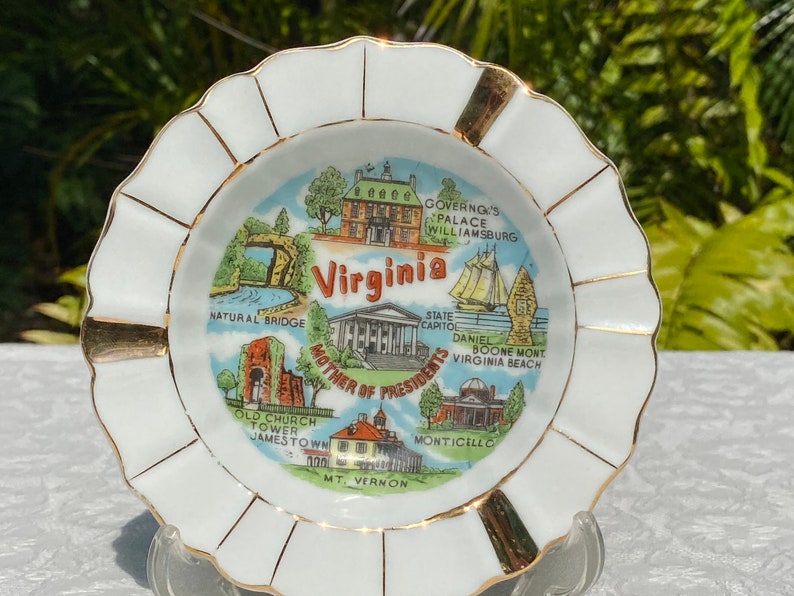 Vintage Virginia Souvenir Ashtray Etsy