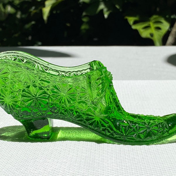 Vintage Glass Shoe Etsy