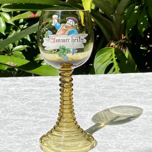 Art Wine Glass- Fritz Heckert, Austria Beauty, Unique Handmade