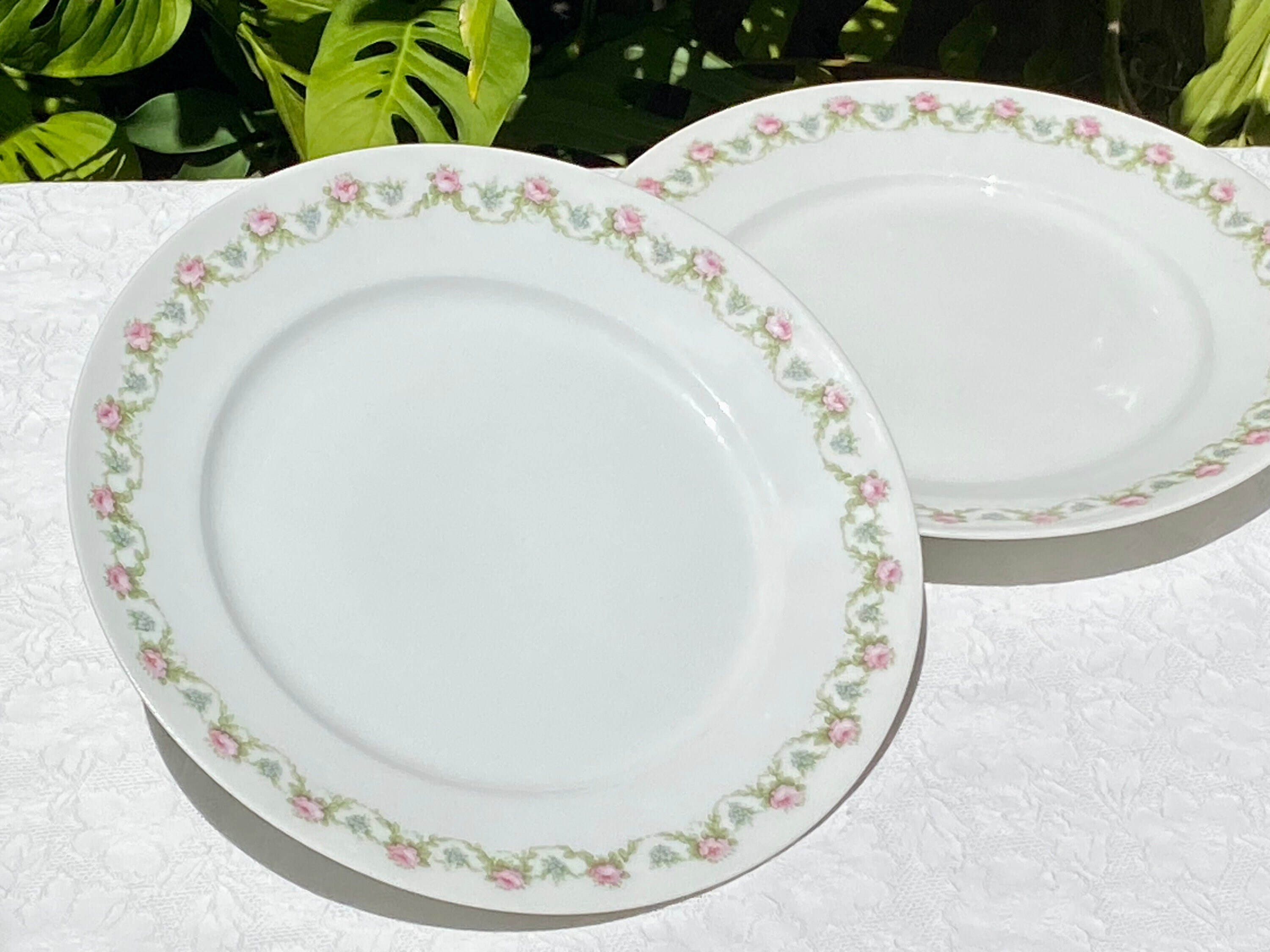 Wm Guerin & Co Limoges 花柄金縁陶磁器皿2枚セット Wm Guerin & Co Limoges 花柄金縁陶磁器皿2枚セット
