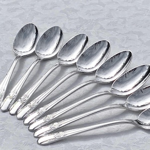 Vintage Reflection 1939 Set of 8 Silverplate Teaspoons - International Silver