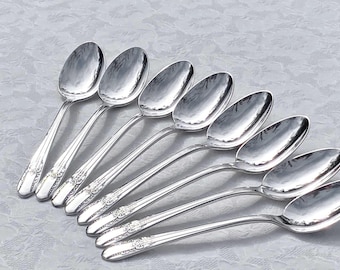 Vintage Reflection 1939 Set of 8 Silverplate Teaspoons - International Silver