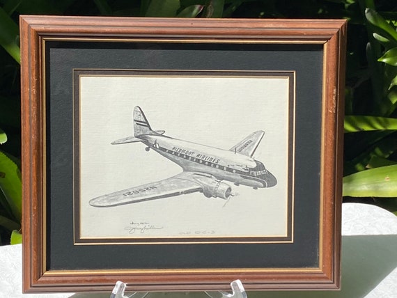 Jerry Miller Piedmont Air old Dc-3 Framed image