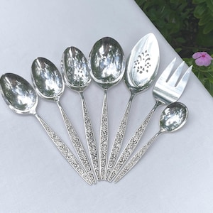 Vintage Tangier 1969 Silverplate Servingware 7 Pieces - Oneida Community