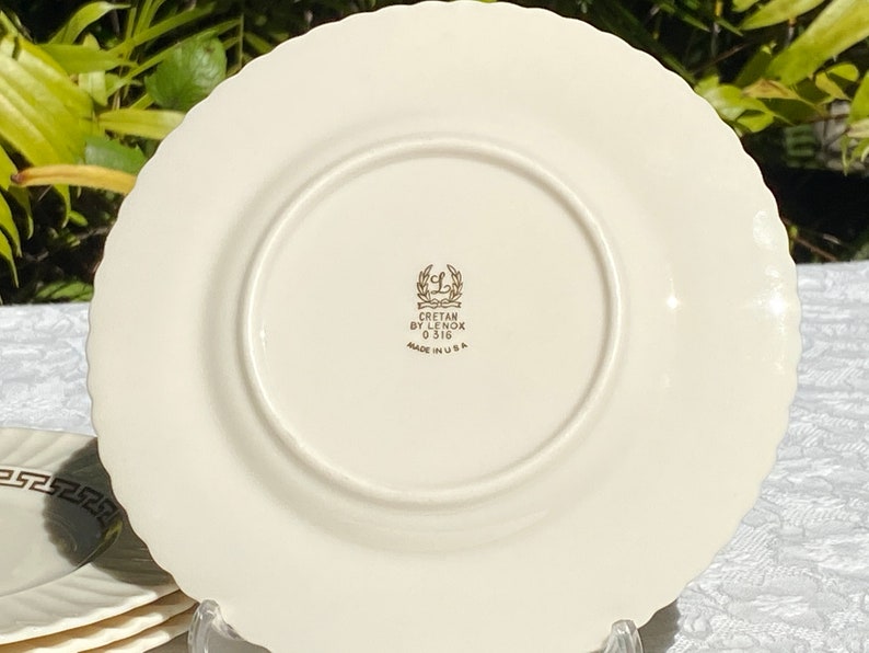Lenox Cretan Greek Key Set of Four Bread and Butter Plates Etsy