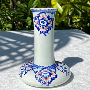 Antique Faïence de Gien French Pottery Vase 19th Century DAMAGED
